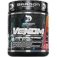 DRAGON PHARMA Venom Extreme Potency Pre-Workout, Laser Sharp Focus + Energy, Intense Performance, Proven Ingredients for Enhanced Vasodilation & Endurance (40 Servings, Fruit Punch)