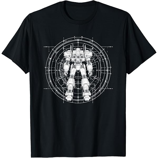 Amazon.com: Science-Fiction Robot Shirt Mech Robot Sketch