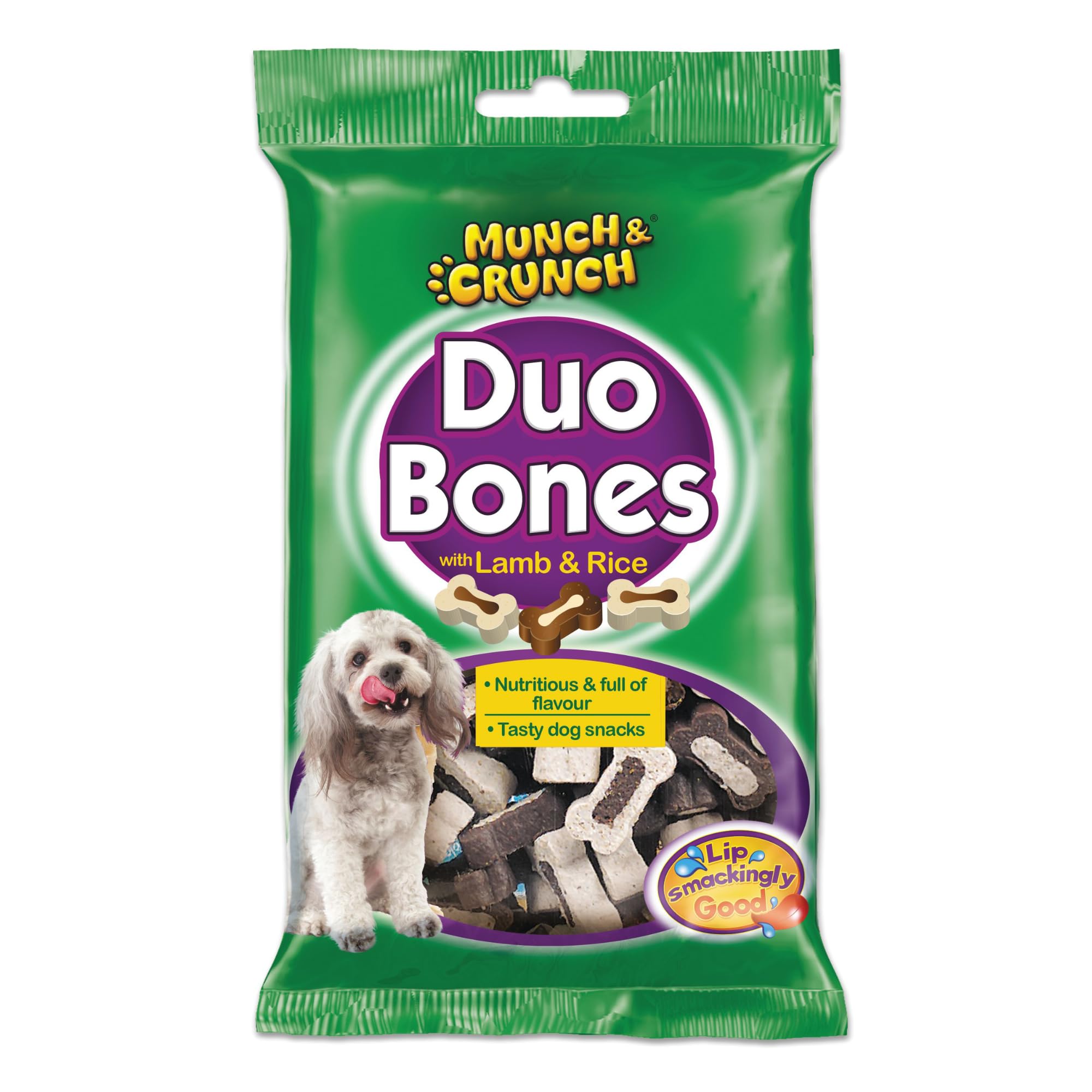 Munch & Crunch Lamb & Rice Duo Treat, Bumper Box 16 Bags