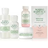 Mario Badescu Good Skin Is Forever &amp; Clear 5-Piece Set &ndash; Acne Facial Cleanser, Drying Lotion, Pimple Patch, Oil-Free Moisturizer &amp; Soothing Face Mask for Oily &amp; Blemish-Prone Skin