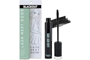 Lash Next Door Water Resistant Mascara Black Volume and Length - No Clump Volumizing Mascara for Thickening and Lengthening - Smudge Proof Lashes by Brooklyn and Bailey (1 Pack)
