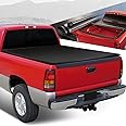 Auto Dynasty Vinyl Soft Top Roll-up Adjustable Truck Tonneau Cover Kit Compatible with Chevy Silverado/GMC Sierra 1500 2500 3