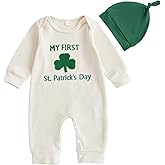 Amnnchya My First St Patricks Day Baby Girl Boy Outfit Cute Clover Jumpsuit Irish Romper Newborn Fall Winter Spring Clothes