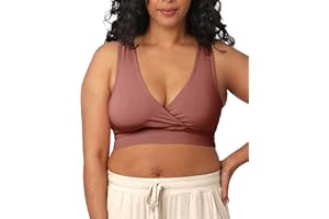 Kindred Bravely French Terry Nursing Bra for Breastfeeding and Sleep, Racerback Crossover, Soft and Stretchy Maternity Bra