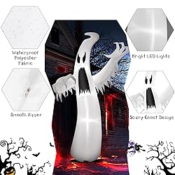 Tangkula 12 FT Halloween Inflatable Ghost, Quick