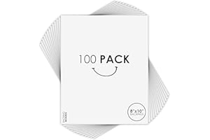 Golden State Art, 8x10 Backing Board Only, 4-Ply Thick 100 Single Backer Boards for Frame, Photo, Print