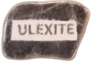 Kidz Rocks Ulexite TV Rock 1 1/4" Polished Rock Mineral Specimen Geology Sample Chakra Stone