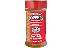 Northwest Naturals Freeze-Dried Beef Liver with Turmeric - Functional Topper for Dogs and Cats - Healthy, Limited Ingredients, Grain Free - Human Grade Pet Food, All Natural - USA Made - 4.5 Oz