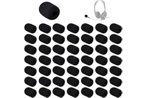 50 Pcs Mini Microphone Foam Cover Mic Foam Windscreens High Density Foam Micro Covers for Headset Protection for Lavalier Lav