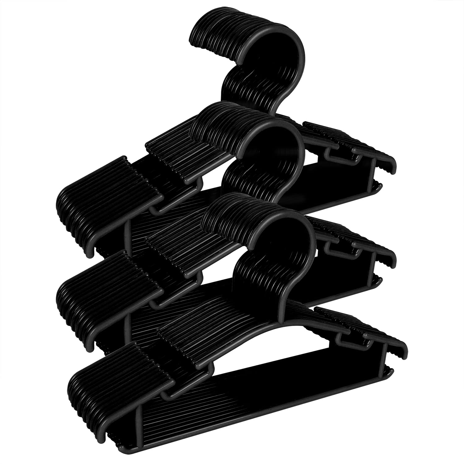 Baby Hangers 60 Pack Newborn Hangers for Clothes Black Toddler Hanger Children's Coat Hanger