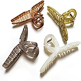 Nalodu 5 Inch Hair Claw Clips Extra Large No Slip Big Jelly XL Clip for Thick Curly Long Hair Women, 4 Pack
