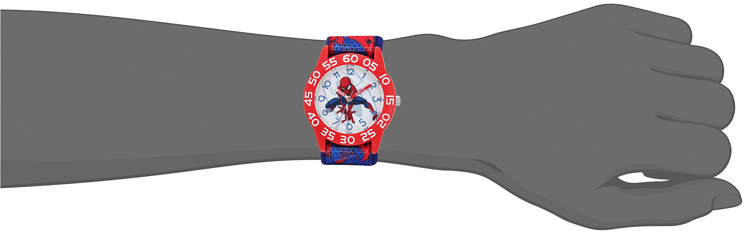 Marvel Spiderman Watch for Kids - Spiderman Watch Boys - Spider-Man Watches for Boys 4-6 - Kids Toys - - Marvel Toddler - Teen - White Bezel - Blue Nylon Strap