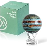 MOVA Self Rotating Globe, Jupiter Classic (4.5") | solar powered globe, no batteries or cords, gift for astronomy lovers, premium kinetic display, space desk decor