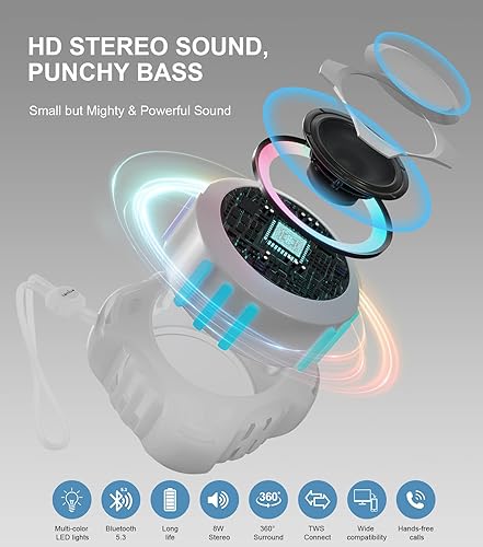 comiso Shower Bluetooth Speaker, Waterproof Bluetooth Speakers