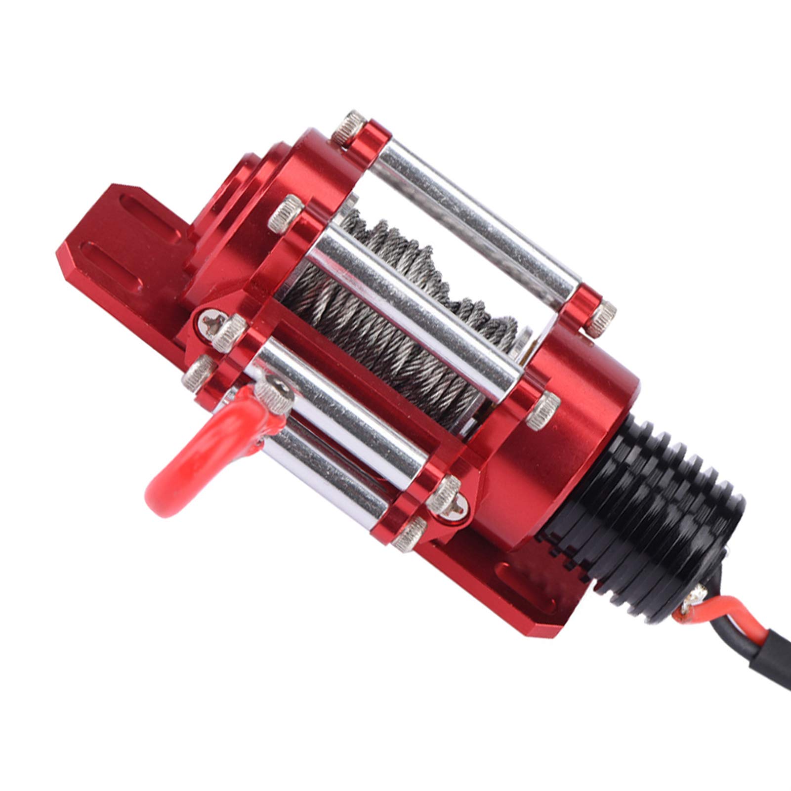 Gedourain RC Metal Winch Electric with Precision CNC Machining Red Nylon Capstan Wire for D110 TF2