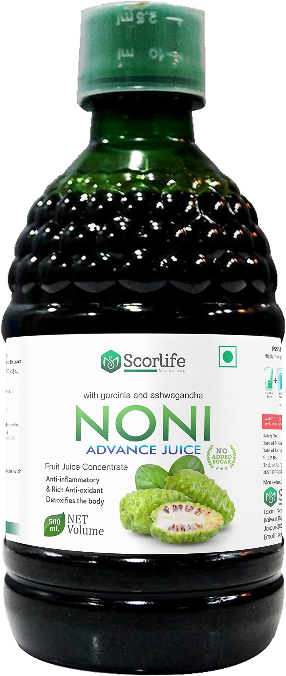 SCORLIFE NONI ADVANCE SUGAR FREE JUICE 500ML