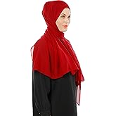 Ayisah Chiffon Hijab Scarf for Women - Chiffon Hijab Muslim Headscarf Shawl - Soft Fashion Scarf Muslim Headscarf Shawl