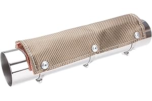 Design Engineering Titanium Pipe Shield 6" x 2' Exhaust Heat Shield – Durable, Lightweight High-Temperature Resistant Exhaust Wrap for Pipes and Tubes, Superior Heat Protection and Insulation