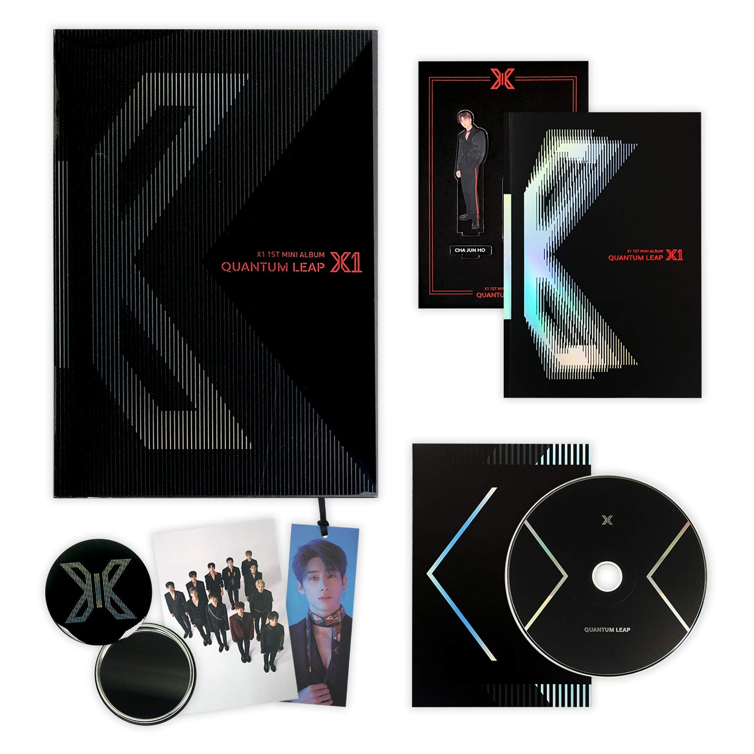 X1 1st Mini Album Soaring Quantum Leap Quantum Leap Ver Cd Photobook Mini Photo Stand Postcard Bookmark Official Poster Free Gift K Pop Sealed X1 Amazon De Musik