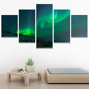 SIGNWIN 5 Panel Canvas Wall Art Astronomy &...