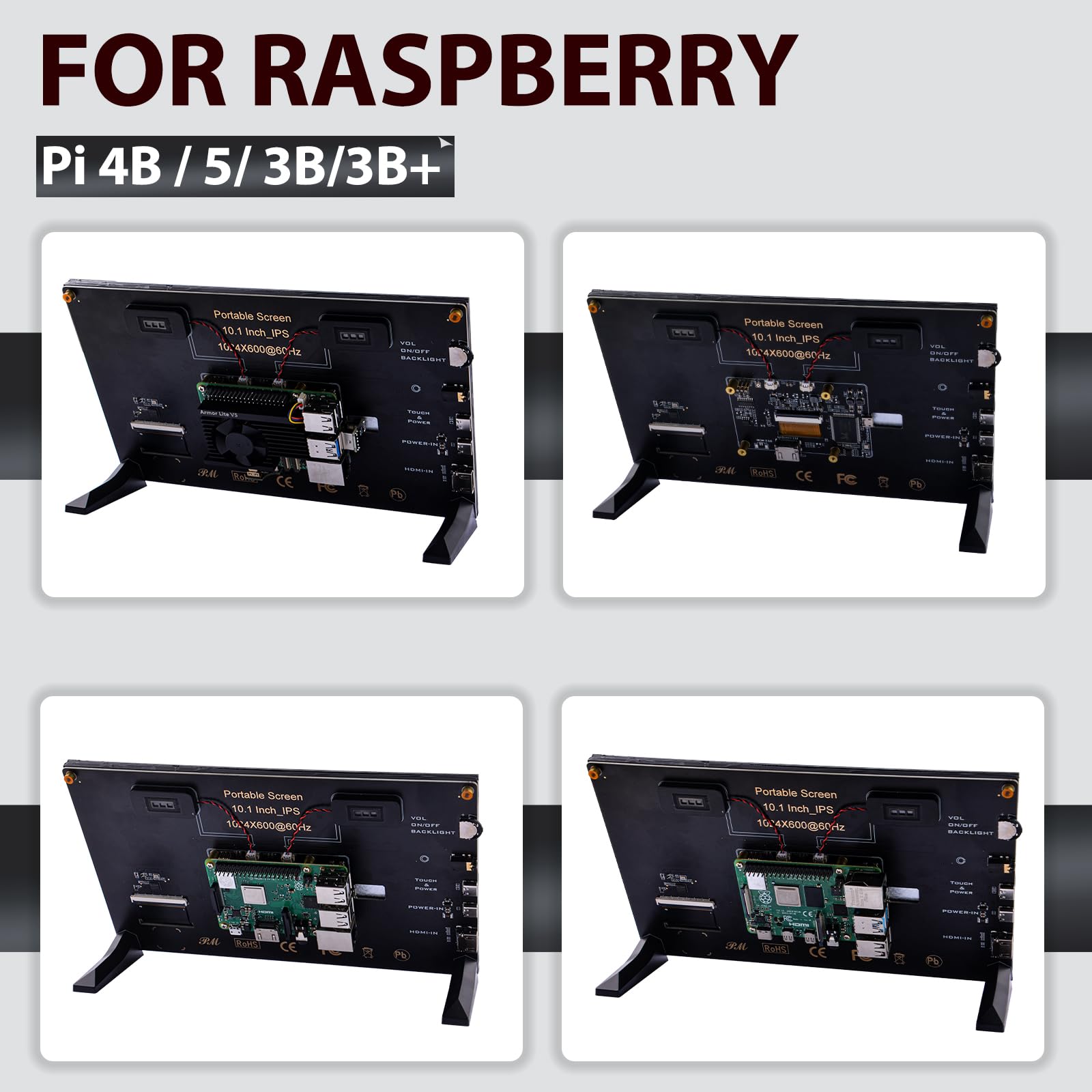 Condition photo showing New/Like New for geeekpi 10.1 inch capacitive touchscreen for raspberry pi, hdmi monitor ips 1024x600 lcd display wit