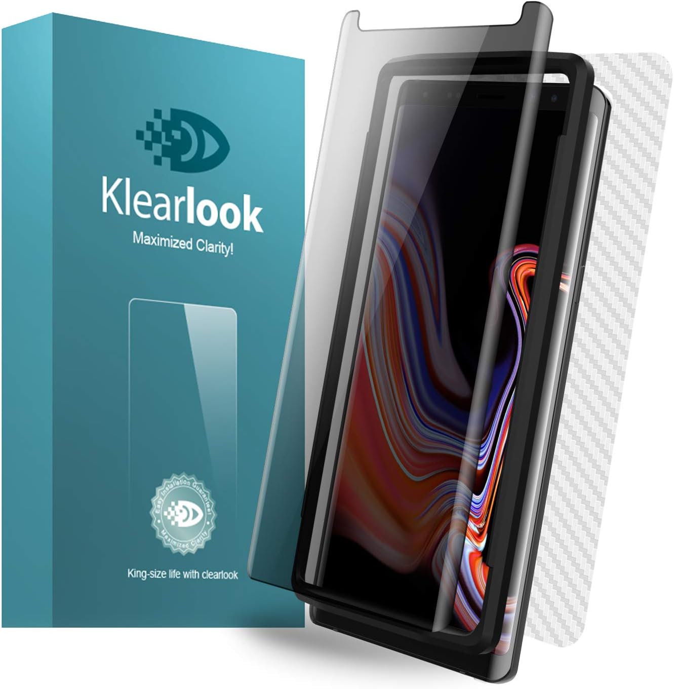 Galaxy Note 9 Screen Protector Privacy Tempered Glass Case Friendly with [Easy Install Tool][S Pen Compatible] Front Anti Speeking Glass and Back Skin Film Protector for Galaxy Note 9