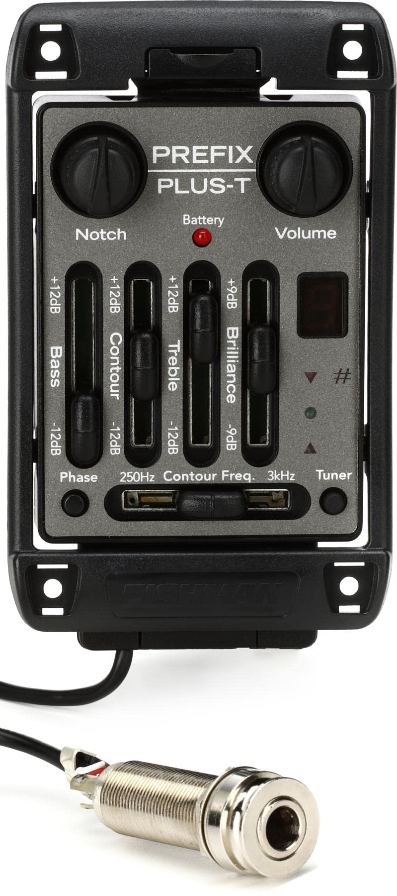 Photo 1 of Fishman Prefix Plus-T Onboard Acoustic Preamp - Wide Format (1/8-inch)