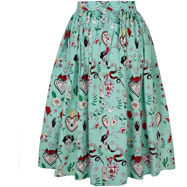 Amazon.com: Hell Bunny Mariam 50s Style Polka Dot Swing Dress (Green, 2X) :  Clothing, Shoes & Jewelry