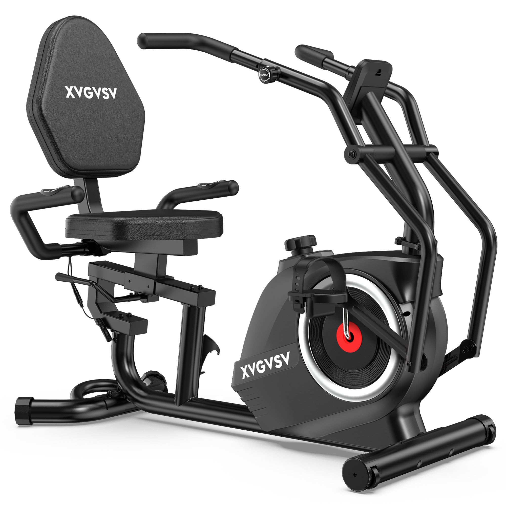 Recumbent Exercise Bike, Recumbent Stationary Bike for Home, Recumbent Bike with 400LB Weight Capacity Whisper-Quiet 16 Levels Magnetic Resistance Heart Rate and Multi-Function LCD Comfortable Seat