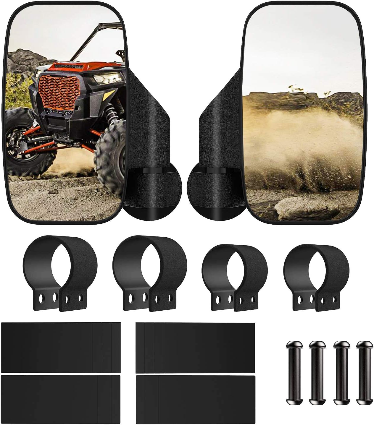 MoKo UTV Rearview Mirrors, 2 Pack AllTerrain Vehicle Rear View Mirror