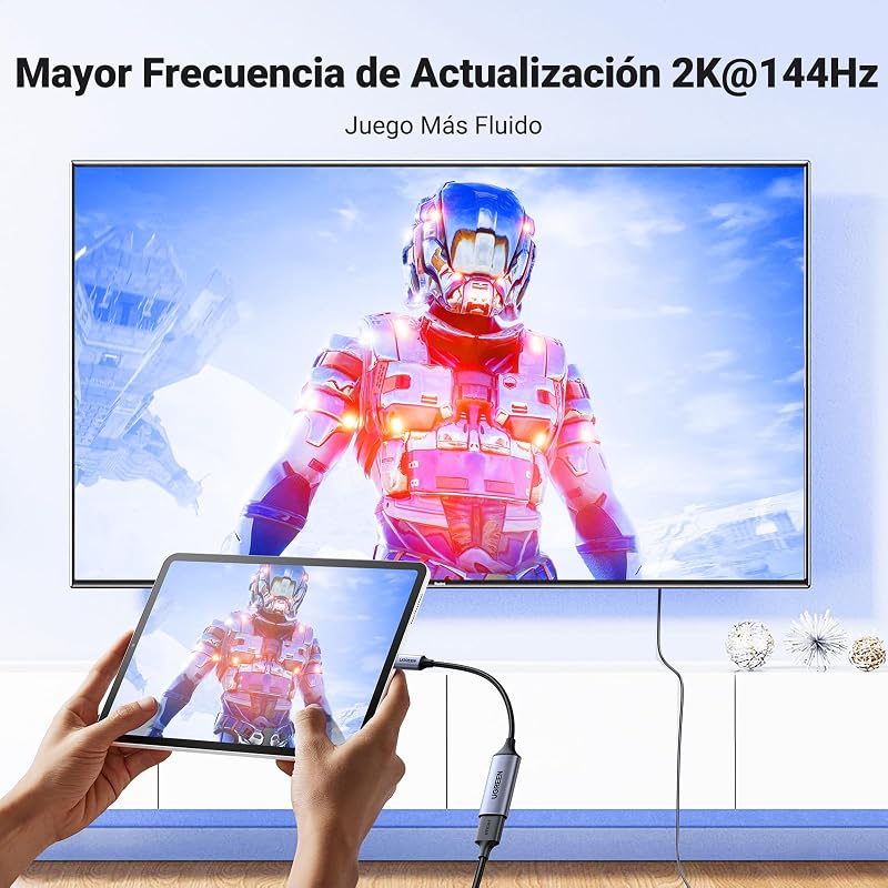 Adaptador USB C para HDMI 4K60Hz 2K144Hz 10CM Tipo C