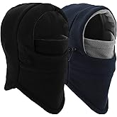 Balaclava Ski Mask 2 Pcs - Windproof Warmer Fleece Adjustable Winter Mask for Men Women