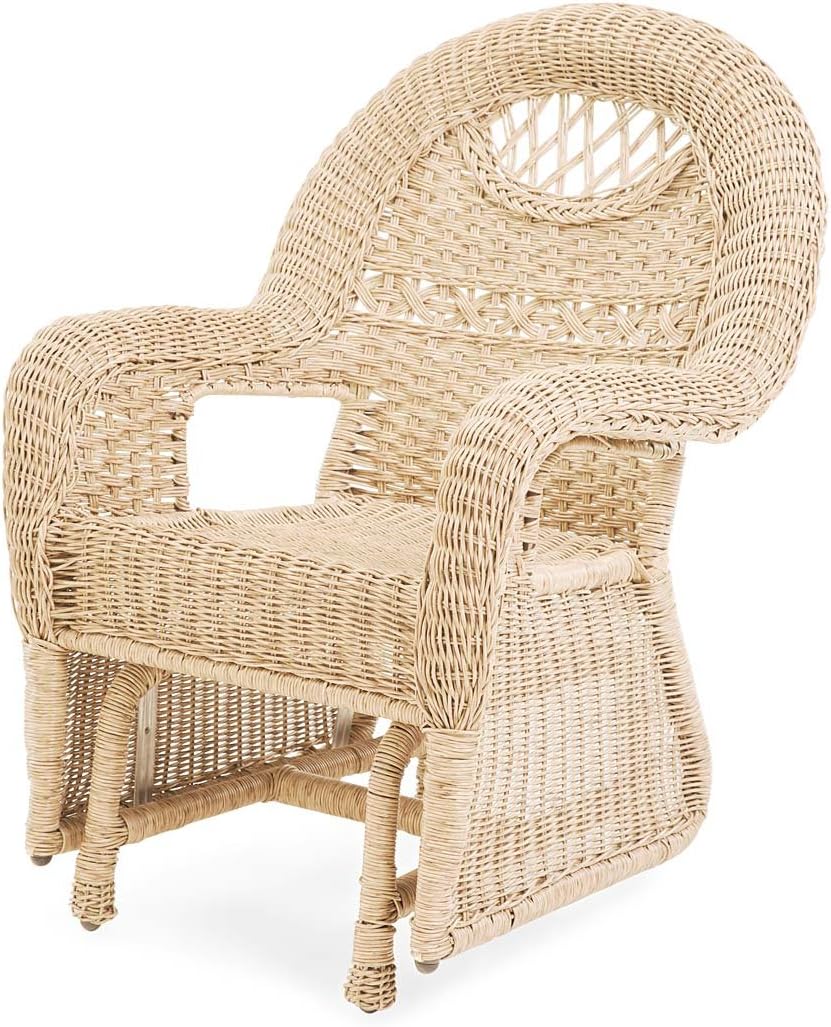 resin wicker outdoor gliders on Prospect Hill Wicker Chair Glider Cloud White Amazon Ca Home Kitchen