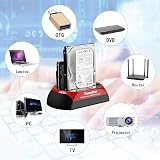 Tccmebius USB 2.0 Docking Station 2.5 3.5 SATA IDE Dual HDD SSD Reader UK view 5