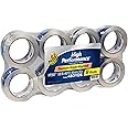 Duck High Performance Clear Packing Tape Refills - 8 Rolls of HP260 Strong Packaging Tape for Shipping, Moving, Mailing & Storage Boxes - 3" Core - 1.88 Inch x 60 Yards - Clear (1067839)