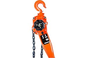 HONYTA Manual Lever Block Chain Hoist 3 Ton, 6000 lbs Chain Hoist Come Along 20 Ft (6 M),Chain Hoist With Hook for Warehouse Garages Construction Zones