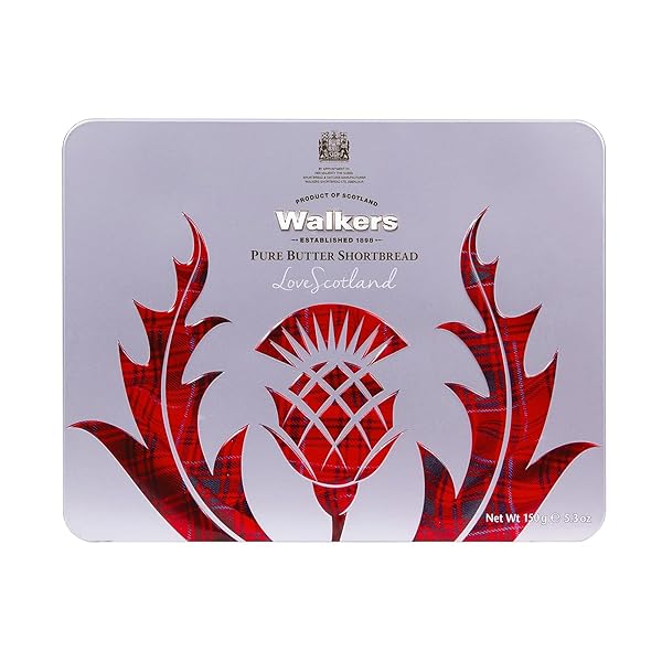WALKER’S SHORTBREAD SCOTTISH ICON THISTLE HOLIDAY TIN, ALL-BUTTER SHORTBREAD COOKIES, 5.3 OZ TIN