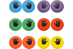 Eco Walker 10inch Colorful Carpet Spot Flat Markers Feet Hands Twister Game for Classroom Home Indoor and Outdoor (Hand)