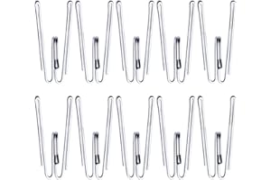 KILYMEZH Metal Curtain Hooks Pinch Pleat Header Tape Pins Heavy Duty Deep Prong Hooks(20 Pack)…