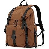 mixi Travel Backpack for Women Men, 18 Inch Carry On Laptop Backpack Flight Approved fits 16'' Laptop, Lightweight Waterproof Hiking Backpack Travel Outdoor Business Casual Daypack, Brown