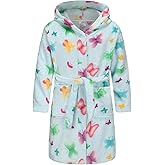 BAOPTEIL Girls Fleece Robe Boys Hooded Bathrobe Soft Flannel Robe For Kids