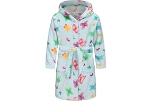 BAOPTEIL Girls Fleece Robe Boys Hooded Bathrobe Soft Flannel Robe For Kids