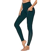 AFITNE Women’s High Waist Mesh Yoga Leggings with Side Pockets, Tummy Control Workout Squat-Proof Yoga Pants