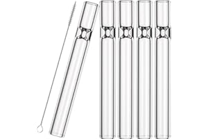HONKID 5-Piece Borosilicate Glass Tubes for Blowing, Lab, DIY, and Industrial Use, 4 Inch (10 cm) Long,1.5mm Wall Thickness, Fire-Polished Ends, High Heat Resistance, Acid and Alkali Resistant