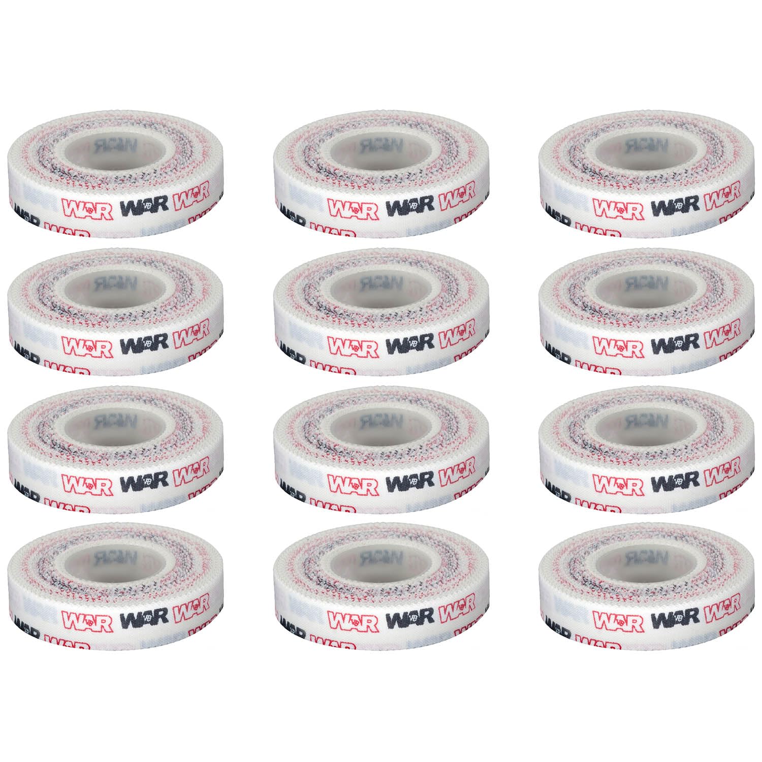 WAR Tape EZ Rip Premium Athletic Medical Sports Tape | No Sticky Residue | 30 ft Rolls | Best for Athletes & Trainers | Ideal for Fingers, Ankles, Wrists, and Equipment | 0.5 Inch (Pack of 12) Image