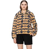 Cali1850 Half Zip-Up Sherpa Pullover - Cozy Printed Soft and Warm Fluffy Fleece With Comfy Silhouette Top