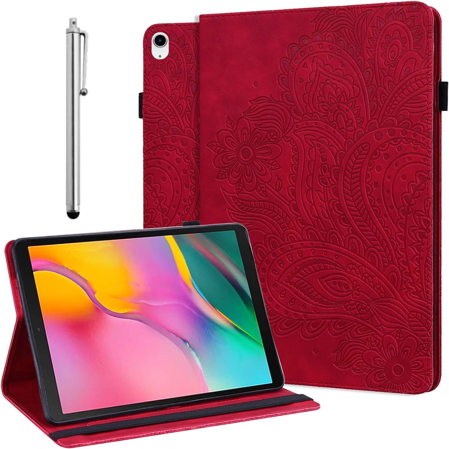GLANDOTU Case for iPad (A16) 11th Generation 2025/iPad 10th Generation 10.9 Inch 2022 Tablet Case (Auto Sleep/Wake),Flip Wallet PU Leather Tablet Cover with Fold Stand Function Cases -Red — image 1