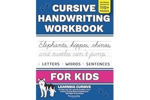 Cursive Handwriting Workbook for Kids: Learning Cursive for 2nd 3rd 4th and 5th Graders, 3 in 1 Cursive Tracing Book Includin