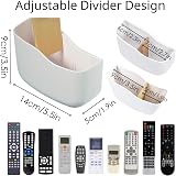 LINFIDITE Wall Mounted Remote Control Holder for 2-3 Remotes - White view 5