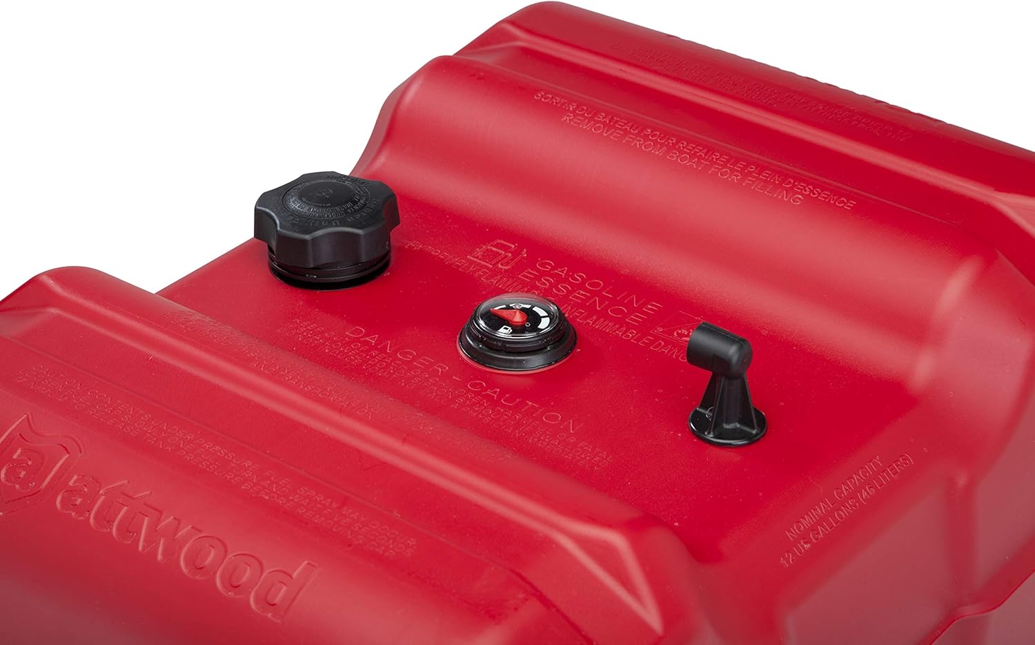 attwood 8812LLPG2 EPA Certified 12 Gallon Low-Profile Portable Fuel Tank with Gauge : Boat Fuel Tanks : Sports & Outdoors